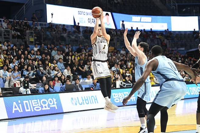 [서울=뉴시스] 프로농구 창원 LG의 유기상. (사진 = KBL 제공) *재판매 및 DB 금지