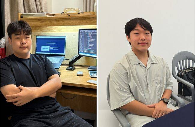 게임사운드AI 공동개발을 진행한 청년 AI 개발팀 ‘바다’의 신하준(좌), 김도훈(우) [창조공작소 제공]