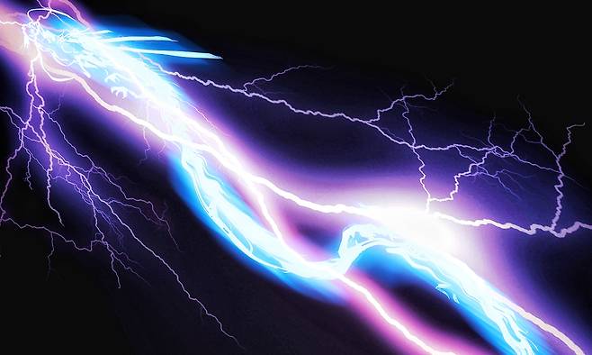 레이저 빛 이미지. 게티이미지뱅크