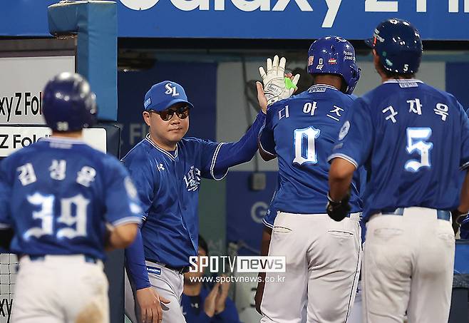 ▲ 박진만 감독 디아즈 ⓒ곽혜미 기자