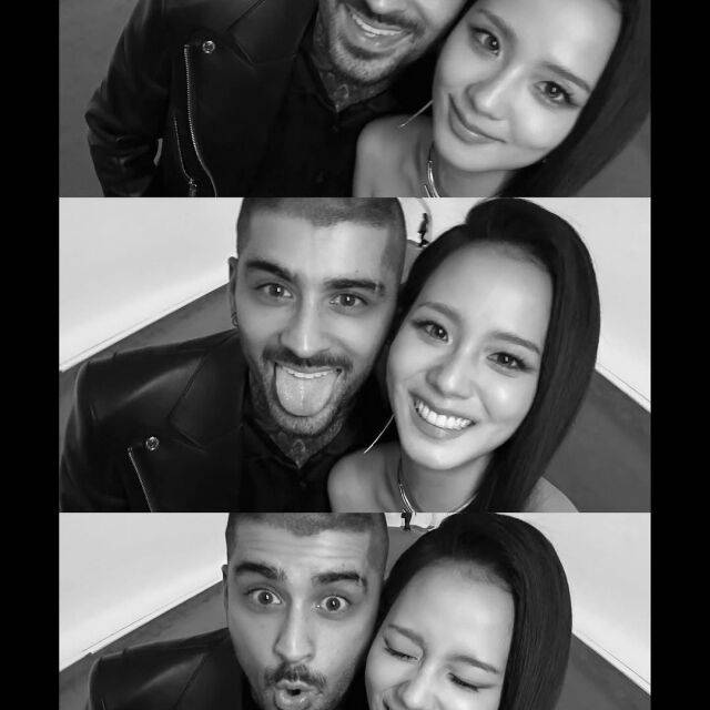 블랙핑크 지수와 팝 가수 제인(ZAYN). /지수 소셜미디어