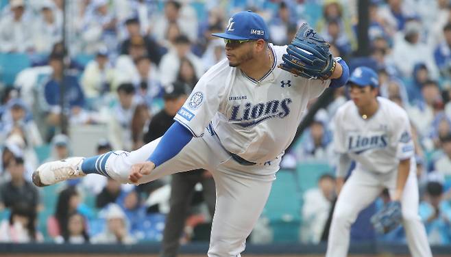 삼성 에이스 후라도. 연합뉴스