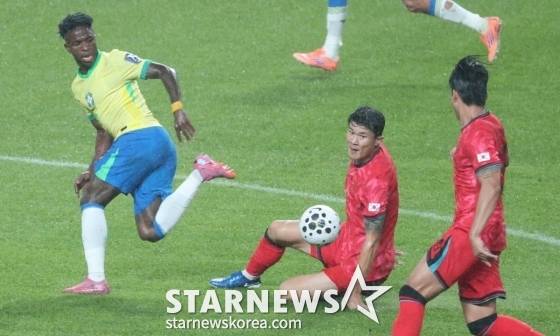 한국-브라질 경기 장면. /사진=김진경 대기자