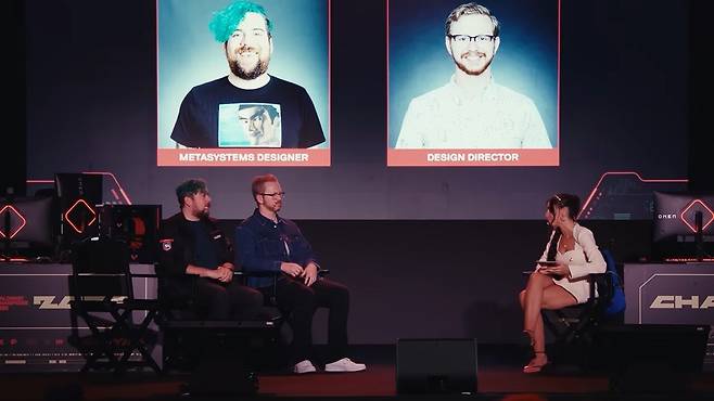 - 에릭 핸킨스 메타 시스템 디자이너, 맥스 그로스맨 디자인 디렉터