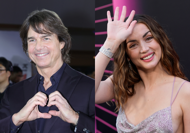 할리우드 배우 톰 크루즈(왼쪽)과 아나 디 아르마스 / 사진=일간스포츠DB·연합뉴스AP