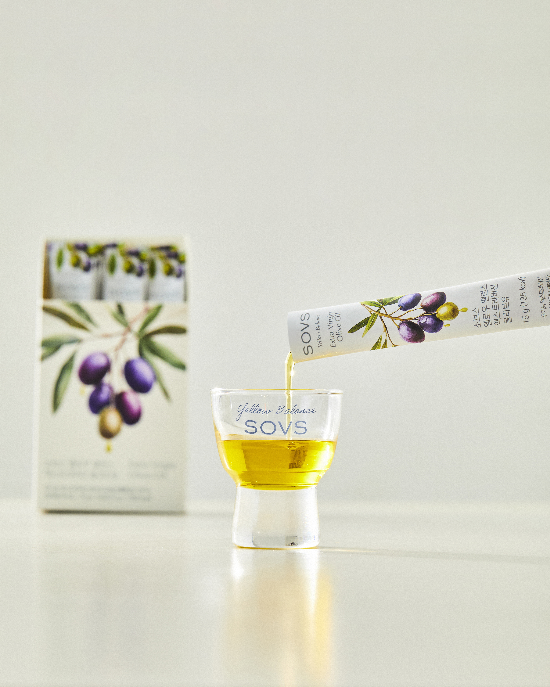 최고급 올리브유를 공복에 먹기 좋게 소분해 인기를 끌고 있는 소브스 옐로우밸런스(소브스 제공)