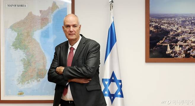 이스라엘대사 라파엘 하르파스 인터뷰 /사진=김창현 기자 chmt@