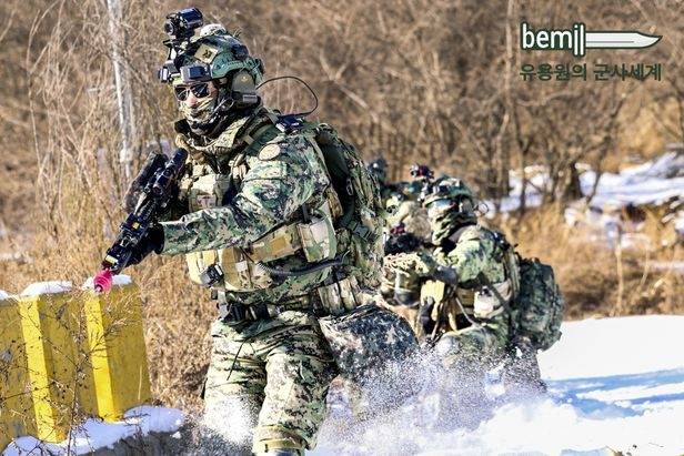 특전사 제13특수임무여단(일명 흑표부대) 장병들이 지난 겨울 강원도 인제 육군 과학화전투훈련단(KCTC) 훈련장에서 동계 특수전 훈련을 하고 있다. 13특수임무여단은 유사시 적 수뇌부를 제거하는 일명 ‘참수작전’ 임무를 맡고 있다. 사진은 기사와 직접 관련 없음.특전사 특임여단 훈련 영상 캡처