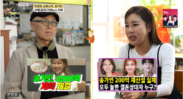 만화가 허영만과 가수 송가인. / TV조선 '식객 허영만의 백반기행'