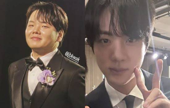 그룹 BTS 진이 곽튜브의 결혼식에 참석해 화제를 모았다. 류현경 인스타그램 캡처