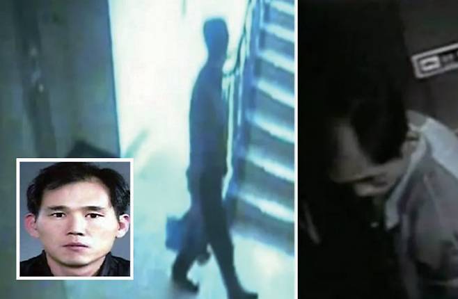 2006년 5월8일 범행 추정시간에 사건 현장인 아파트로 들어오는 홍덕표의 모습과 그의 얼굴 사진 ⓒ경찰청 제공