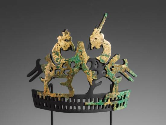 말이산 45호분 출토 봉황장식 금동관