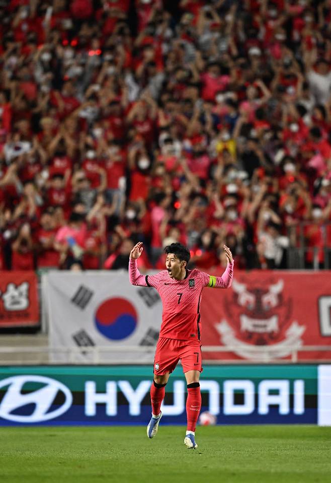 2022년 6월 파라과이와 맞대결 당시 손흥민의 모습. 사진=AFPBB NEWS