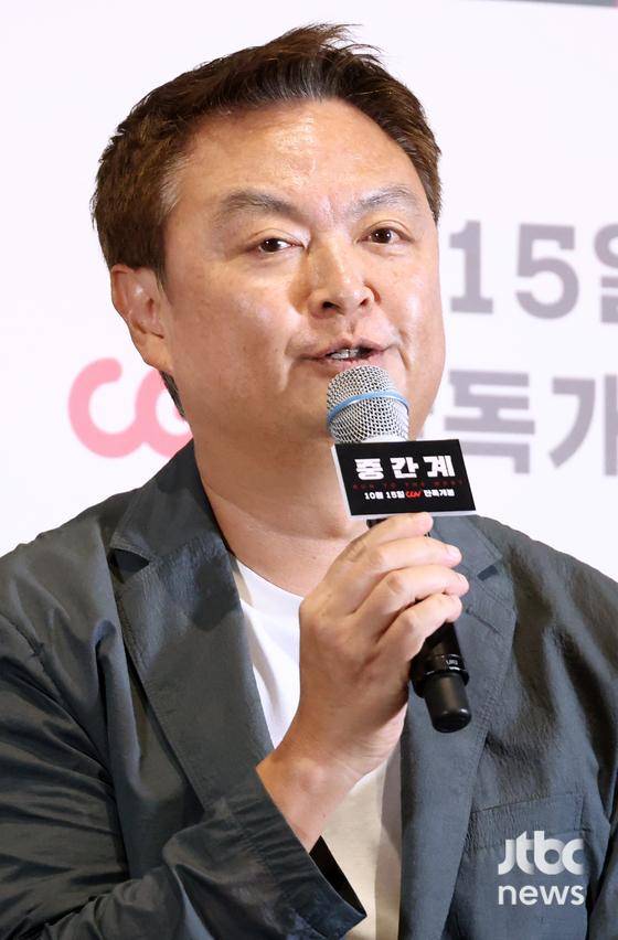 13일 오후 서울 용산 CGV 아이파크몰에서 영화 '중간계' 언론시사회가 열렸다. 강윤성 감독, 배우 변요한, 김강우, 방효린, 임형준이 참석했다. 박세완 엔터뉴스팀 기자 park.sewan@jtbc.co.kr