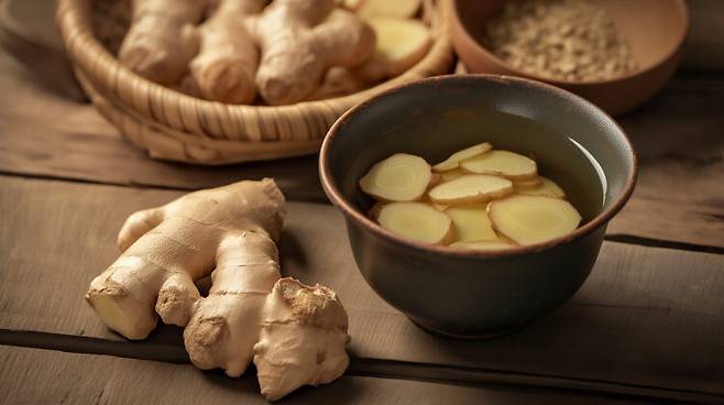 생강의 매운 풍미를 내는 성분인 진저롤, 진저론, 쇼가올 등은 목감기를 예방하는 데 도움이 된다. 사진=클립아트코리아