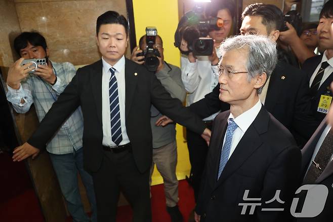 조희대 대법원장이 13일 서울 여의도 국회에서 열린 법제사법위원회의 국정감사에 출석하고 있다. 2025.10.13/뉴스1 ⓒ News1 이승배 기자