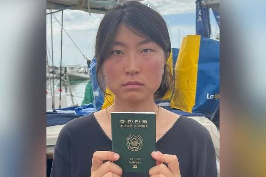 나포 선박 탑승 한국인 김아현 활동가. 강정친구들 제공