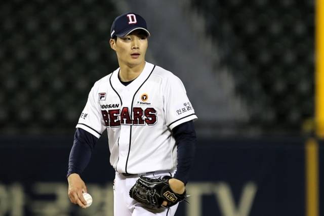 ▲ 방출 통보를 받은 두산 베어스 투수 이승진. 두산 베어스 제공