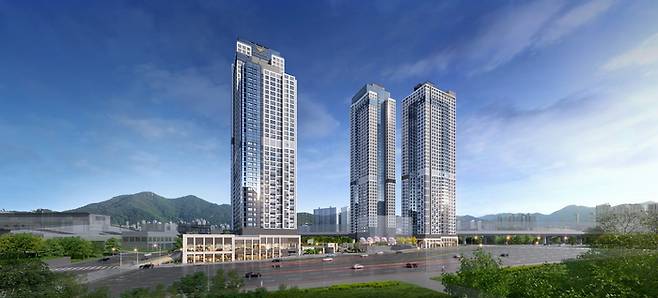 평촌 롯데캐슬 르씨엘 투시도. 더피알