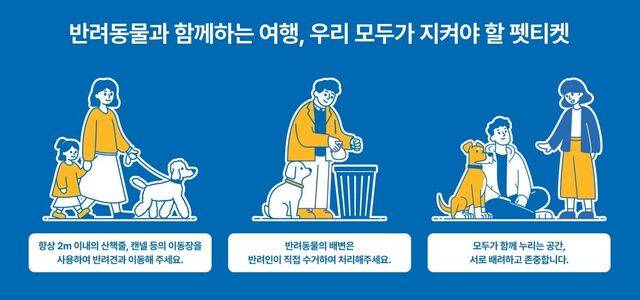 문화체육관광부, 한국관광공사가 발행한 ‘반려동물 동반여행 친화 시설 조성 가이드라인’ 일부. 한국관광공사