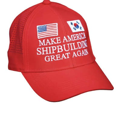 올 8월 3일 정부가 대통령실 청사에서 공개한 ‘마스가(MASGA) 모자’. 뉴스1