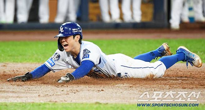 리드오프 김지찬의 위력을 제대로 보여줬던 3회말 주루 센스.