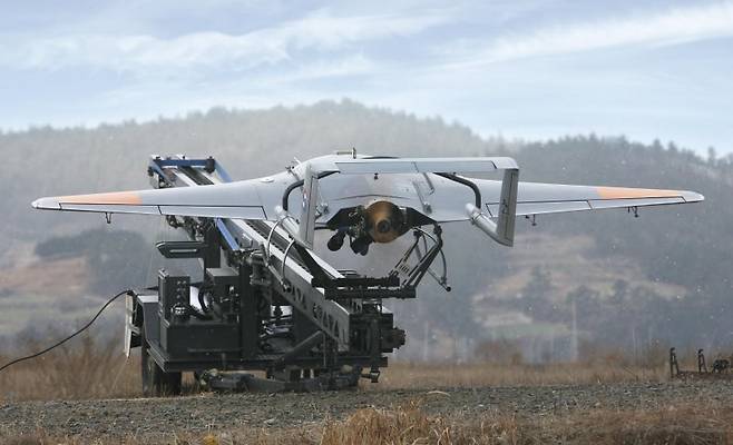 대한항공은 대표적인 미래 성장동력으로 무인기 사업을 꼽고 있다. 대한한공이 개발한 전술급 무인기 KUS-9. 대한항공 제공