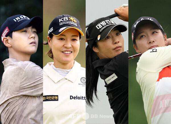 2025년 미국여자프로골프(LPGA) 투어 BMW 레이디스 챔피언십에 출전하는 박성현, 전인지, 이정은6, 최운정 프로. 사진제공=ⓒAFPBBNews = News1 (사진을 무단으로 사용하지 마십시오.)