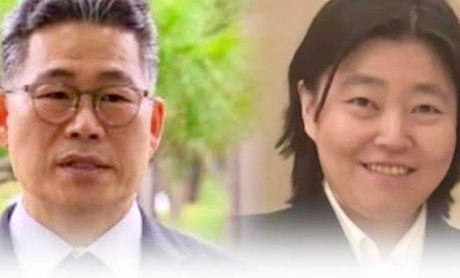 임은정 동부지검장(오른쪽), 백해룡 경정.