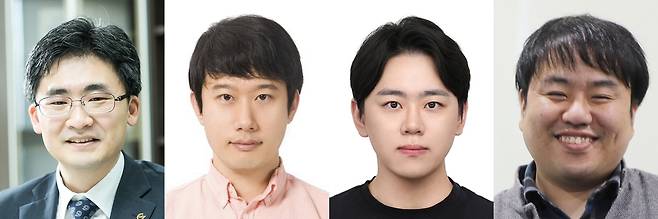 최지웅(왼쪽부터) DGIST 교수, 이상철 선임연구원, 진우철 박사과정생, 오대건 TORIS 대표.[DGIST 제공]