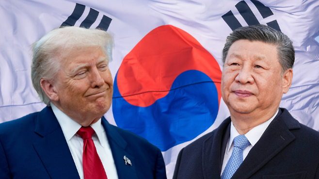 왼쪽부터 도널드 트럼프 미국 대통령, 시진핑 중국 국가 주석 자료사진