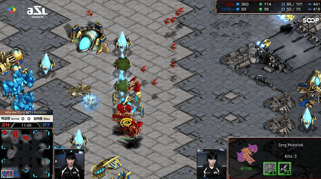 - 본진 넥서스가 파괴된 김택용