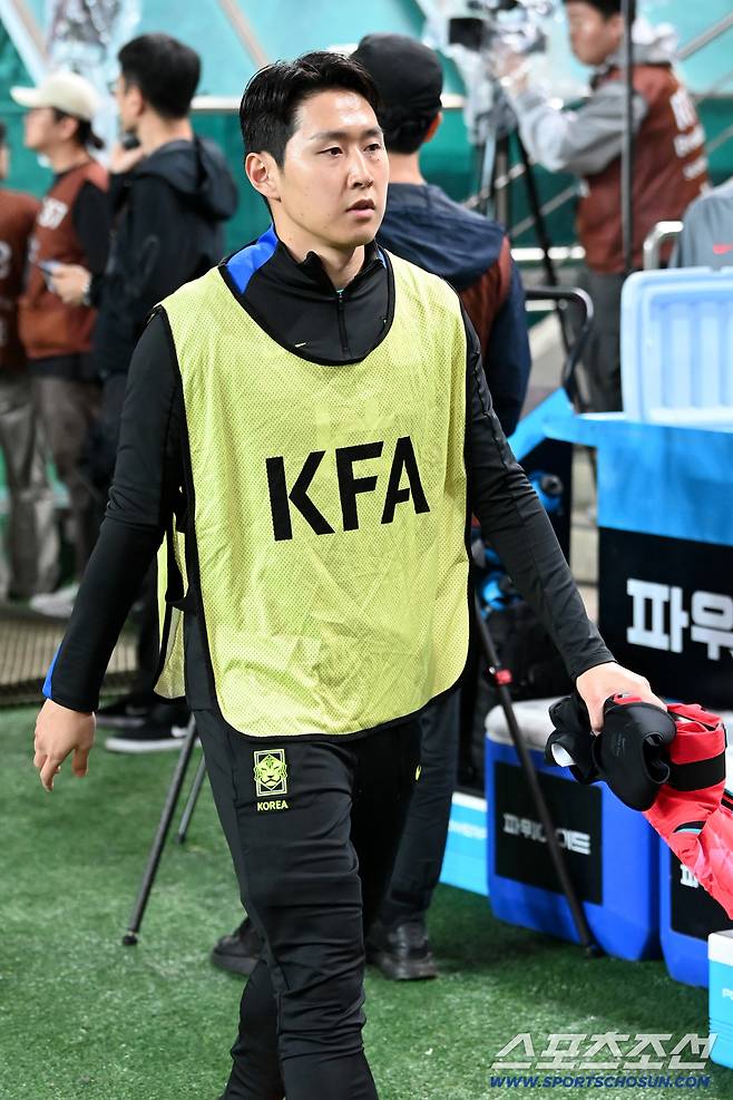 14일 서울월드컵경기장에서 열린 축구대표팀과 파라과이의 평가전. 그라운드에 나선 이강인의 모습. 상암=허상욱 기자wook@sportschosun.com/2025.10.14/
