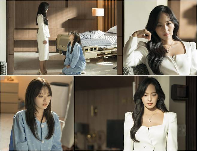 ‘퍼스트레이디’ 한수아, 유진에 무릎 애원 (제공: MBN)
