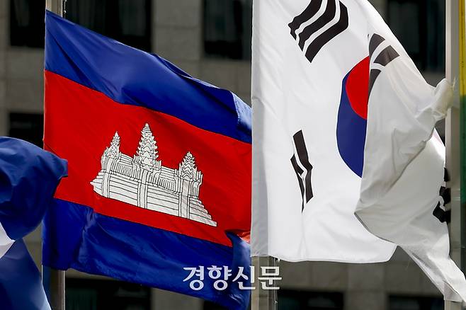 서울 중구 주한 캄보디아 대사관 앞 모습. 문재원 기자