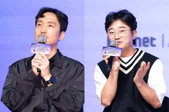 왼쪽부터 정민석 PD, 챕터아이 소속 황금산. CJ ENM 제공