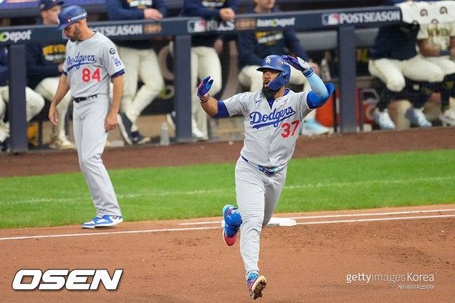 [사진] 다저스 테오스카 에르난데스. ⓒGettyimages(무단전재 및 재배포 금지)