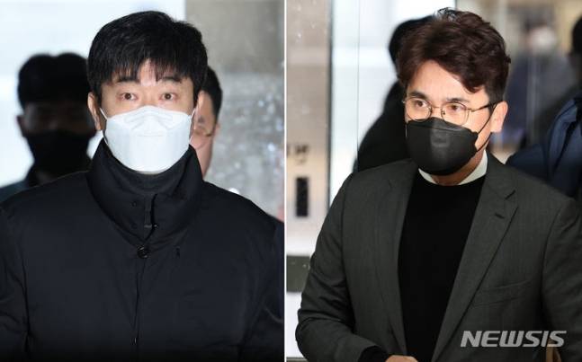 김종국 전 KIA 감독(왼쪽)과 장정석 전 KIA 단장. /사진=뉴시스 제공