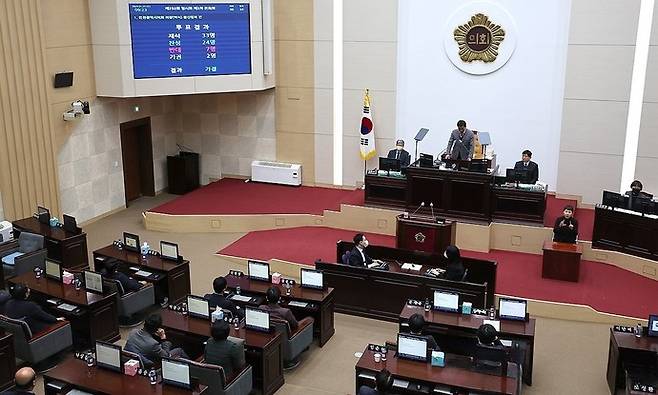 인천 남동구 인천시의회 본회의장 사진=연합뉴스