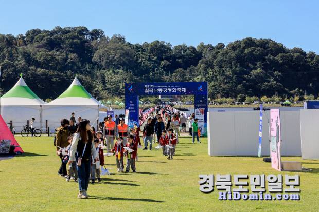 '제11회 칠곡낙동강평화축제 및 제15회 낙동강지구전투 전승행사'를 방문한 관람객들 모습. 사진=칠곡군 제공