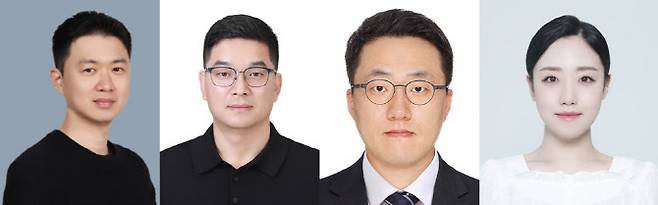 한국화학연구원과 HD현대에너지솔루션 공동연구팀.(왼쪽부터)김범수 화학연 책임연구원, 전남중 화학연 센터장, 김태준 HD현대에너지솔루션 수석연구원, 조세빈 HD현대에너지솔루션 책임연구원.(사진=한국화학연구원)