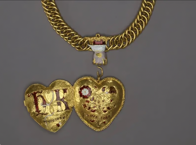 헨리 8세 관련 유물인 '튜더 하트'. 영국 박물관