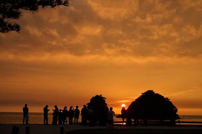 국내 최고의 낙조 명소인 안면도 꽃지해변