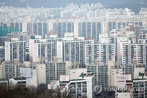 서울 강북구 북서울꿈의숲에서 바라본 노원·도봉구 일대 아파트 단지 [연합뉴스 자료사진]