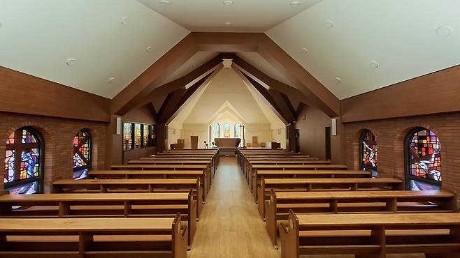 양주 순교성지 성당 내부. 박찬희