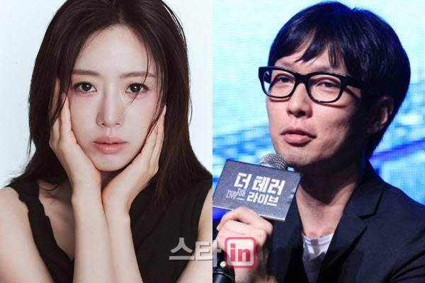 함은정(왼쪽)과 김병우 감독(사진=SNS, 이데일리 DB)