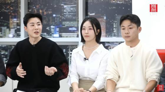 (왼쪽부터) 미스터 한, 23기 옥순, 미스터 강 /사진=촌장엔터테인먼트 유튜브