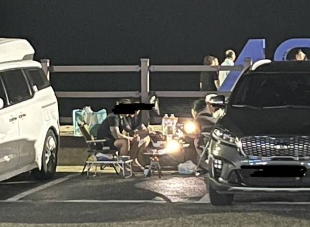 (누리꾼이 온라인커뮤니티를 통해 공개한 캠핑족들의 모습. 에펨코리아)