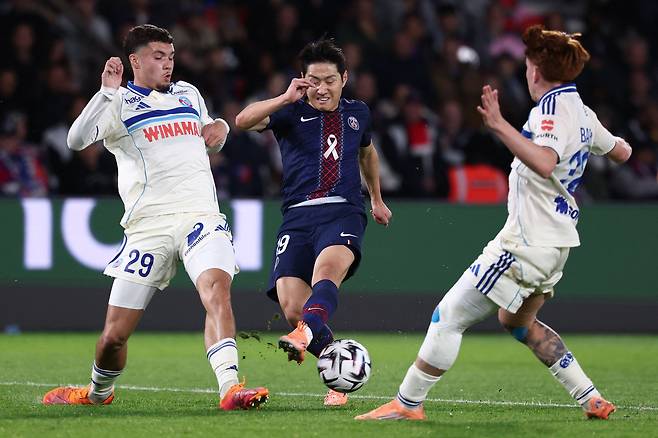 프랑스 파리생제르맹 이강인(가운데). [AFP=연합뉴스]