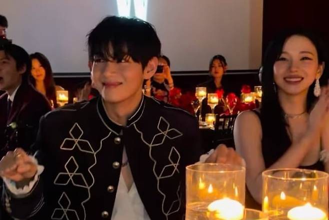 W코리아 자선 행사에 참석한 뷔와 카리나. 사진=W코리아 인스타그램